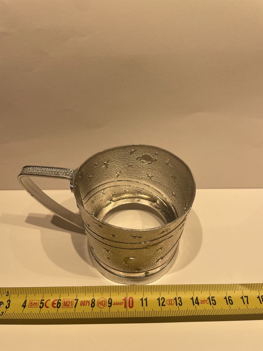 Wandhalterungen: Wunderschöner Vintage Silberbecher mit Sternenmuster!  USSR – Gebraucht aus Wittenbach von gre_97nj 2