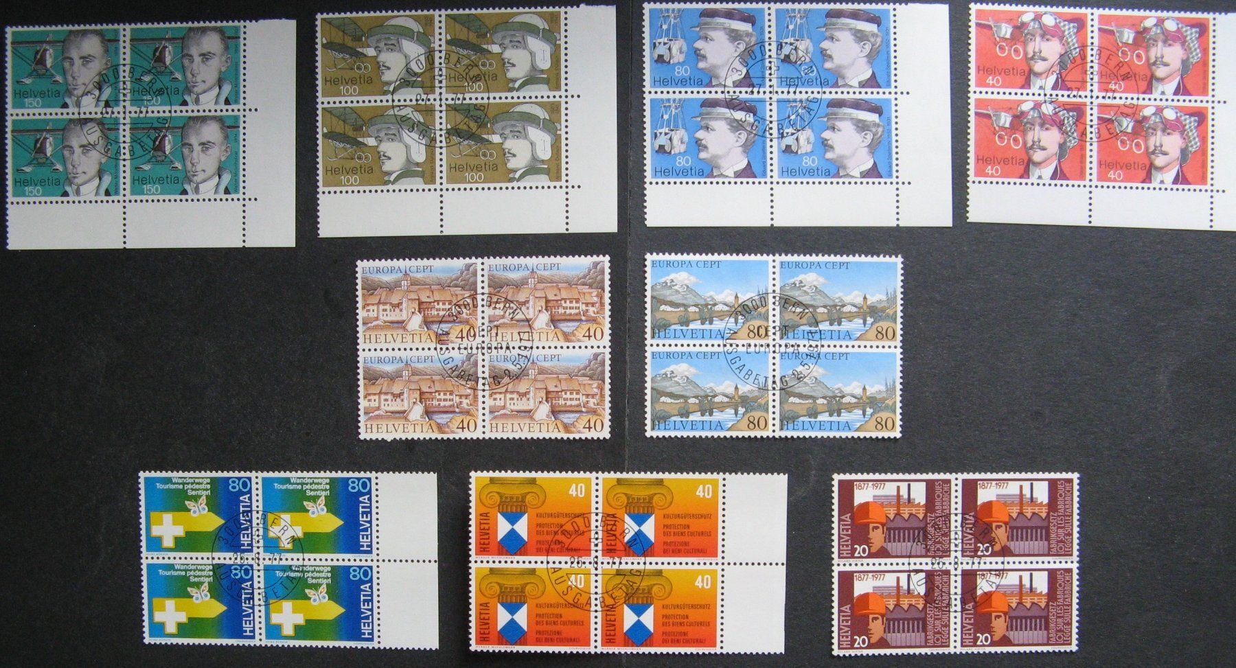 Tutti i francobolli: 1977 3 Sätze Viererblocks mit Ersttagsstempel – Nuovo (secondo la descrizione) da Frauenfeld venduto da Interessent1
