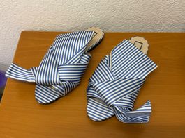 Sommer-Sandalen von N°21, Grösse 40 blau/weiss gestreift