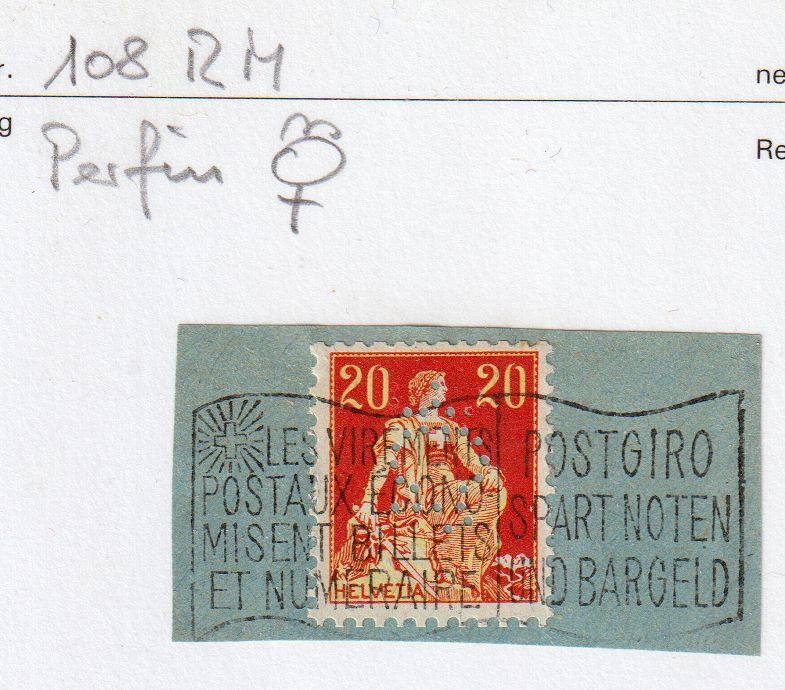 Alle Briefmarken: Rollenmarke 108 RM, Banque cantonale vaudoise in Lausanne – Gebraucht aus Basel von Bingis