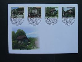 2002 Nr. B276-B279 auf Brief mit Stempel vom Rütli