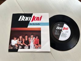 BON JOVI JON tolle Never say goodbye Single UK differnt 80's