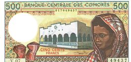 Comoren 500 Francs 1994 ND P-10b UNZ