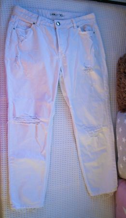 Jeans 🎀 FB Sister Girlfriend Destroyed Vintage Hose weiss