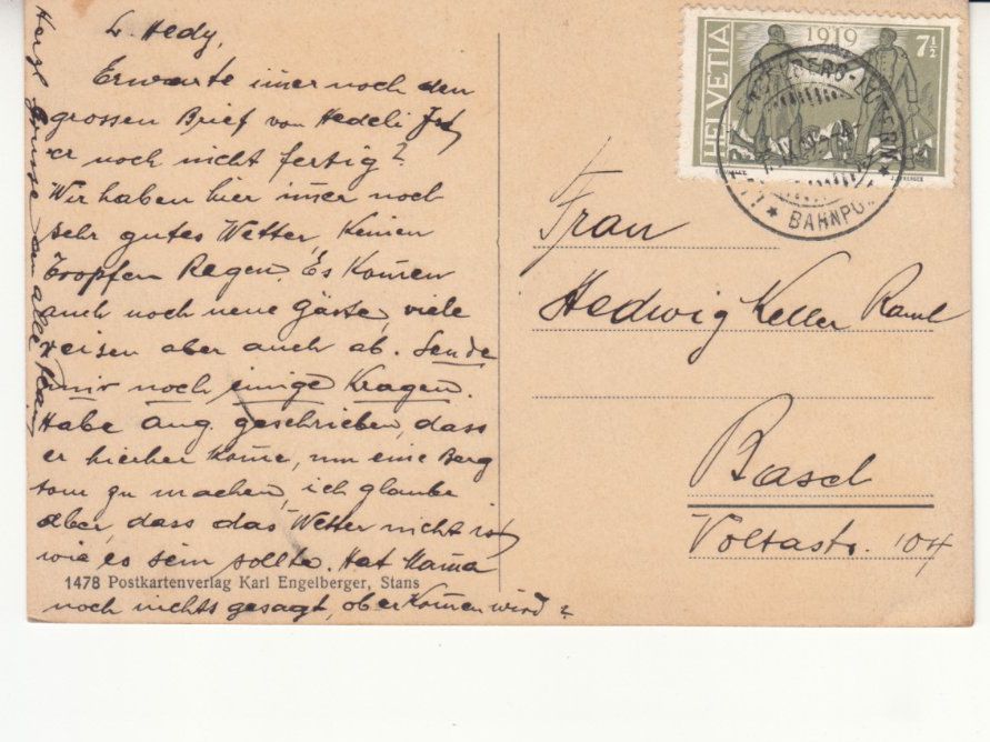 Cartoline postali: Wolfenschiessen 1919 – Usato da Bürglen TG venduto da StampGraf 1