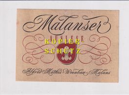 Etikette - Malanser Auslese /bd