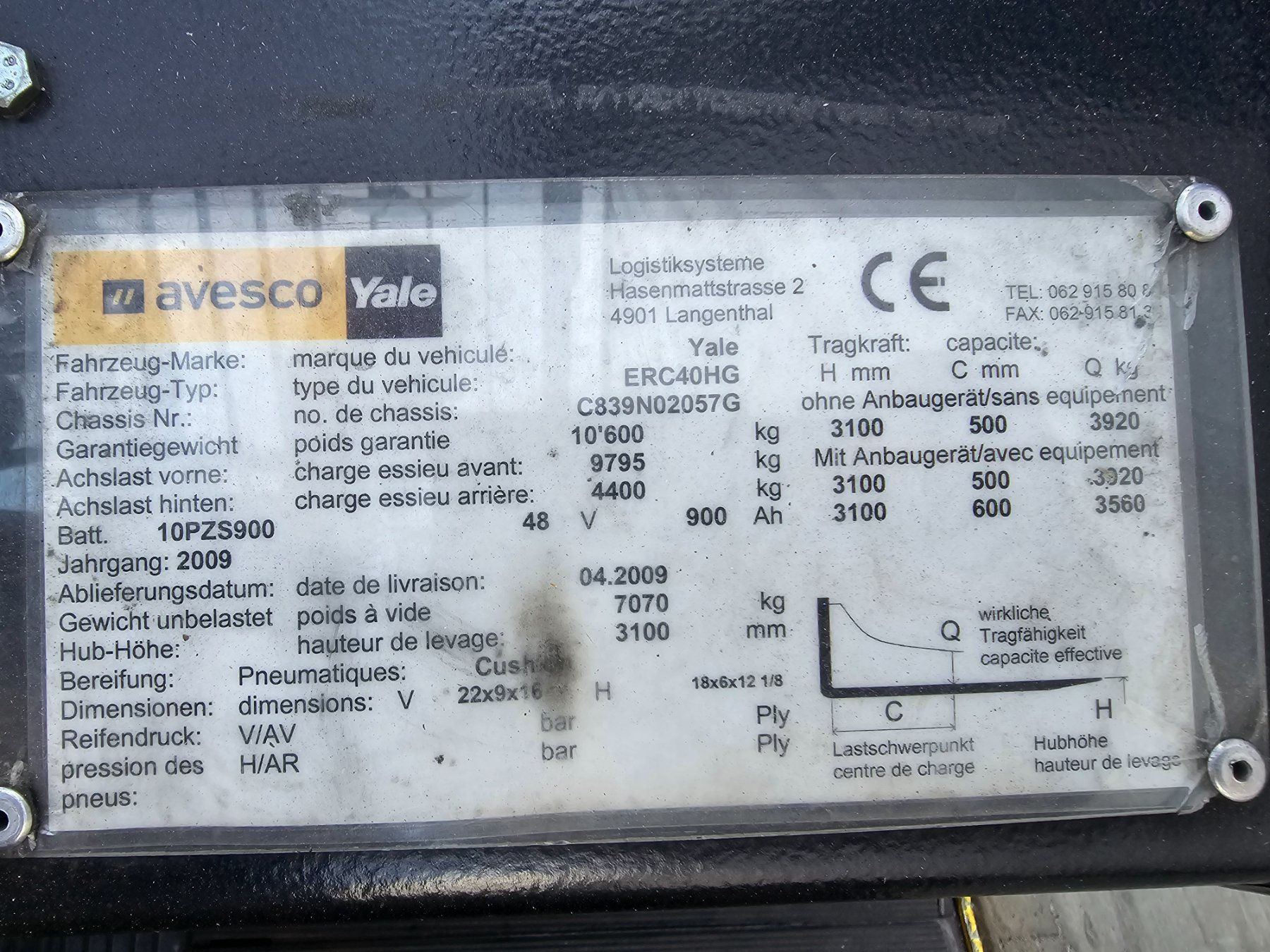 Linde Carrelli elevatori e a forche: Stapler Yale ERC 40 Batterie 2021 Hub 310cm – Usato da Amriswil venduto da basstempel 5