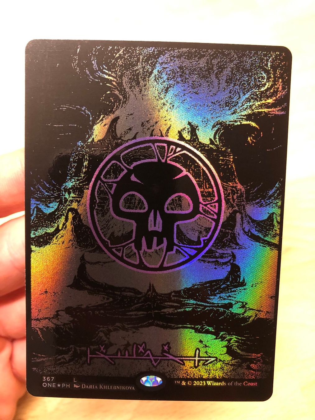 Magic The Gathering Carte collezionabili: MTG all Phyrexian oil slick raised foil basic lands NM – Nuovo (secondo la descrizione) da Corsier GE venduto da SWmoderncards 4