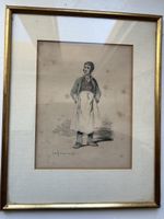 Très jolie gravure ancienne intitulée «infirmier 