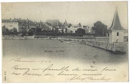 Morges  -  Le  Port  et  HOTEL  DU  MONT  BLANC