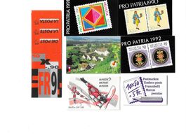PRO PATRIA etc. 7 MARKENHEFTE AUSGABETAG-STEMPEL ab 1988