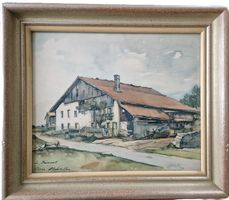 Aquarelle / Aquarell Pierre Châtillon " Le Bémiont"