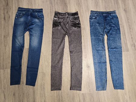 Jeans Look Leggins Set Gr. S (VERSAND möglich)