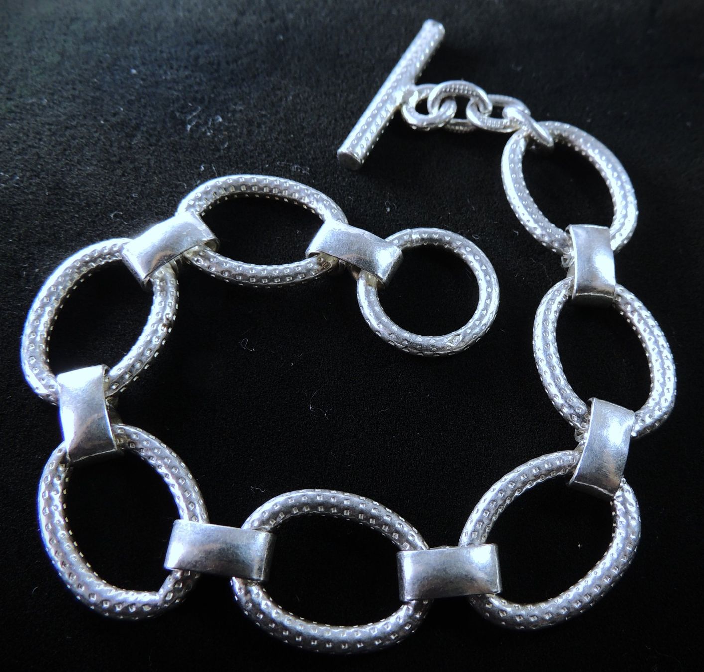Bracciali & Braccialetti: Silber 800 Armband mit ovalen Ringelementen – Usato da Waldenburg venduto da schaller707 4