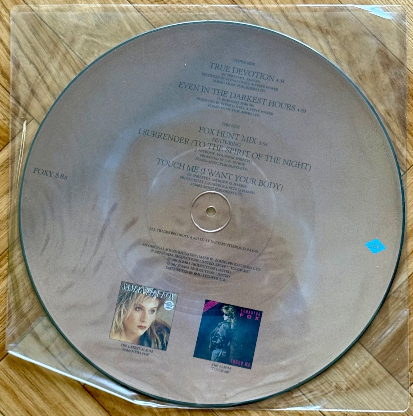 Schallplatten: Samantha Fox True Devotion Picture Disc 12" Maxi vinyl 80er – Gebraucht aus Aarau von Grogu66 3