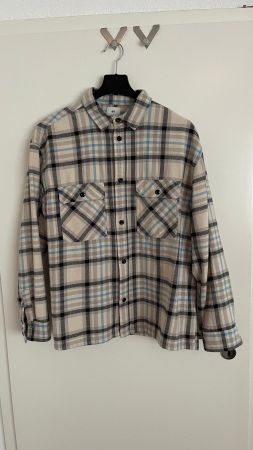 Herbstliches Flanellhemd XL kariert beige blau