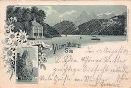 Gruss vom Vierwaldstättersee, gelaufen 1899