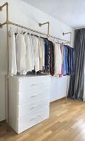 GOLD CLOTHES RAIL & IKEA Kommode MALM