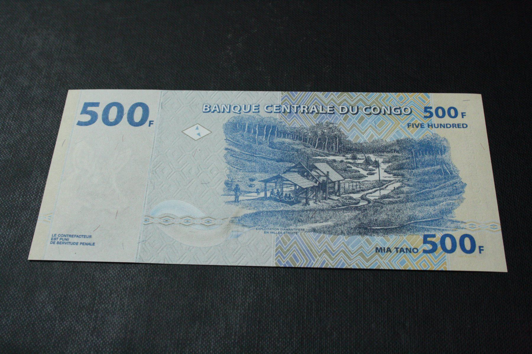 Banknoten: UNC Congo 500 Francs  2022 – Neu (gemäss Beschreibung) aus Cormondrèche von Hermes.monnaies 1