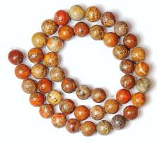1 Strang orange natürliche Sediment Jasper Perlen 8mm