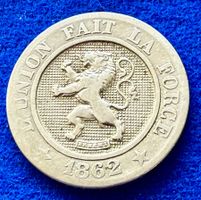 Münze Belgien 10 Centimes Leopold I 1862 Original