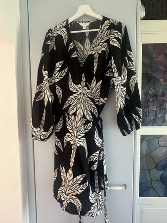 Leinen Wickelkleid 