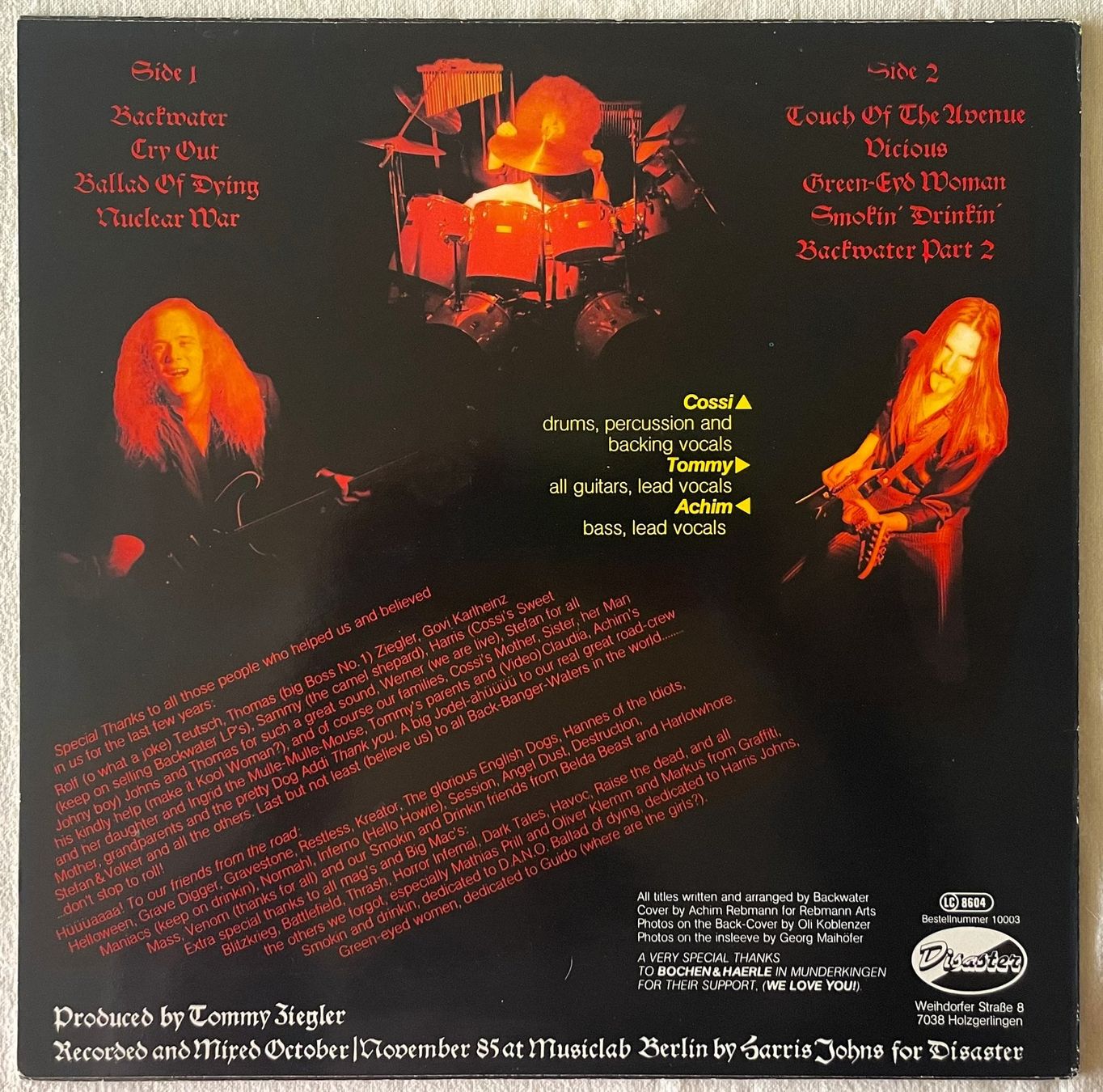 Schallplatten: Backwater - Final Strike - LP - 1986 - First Press  Disaster – Gebraucht aus Uster von Zardodel 1