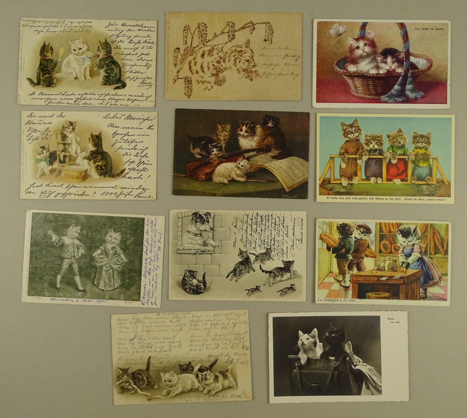 Cartes postales: KATZEN, 21 ALTE KITSCHKARTEN – D'occasion à Grüningen par Kartensammler 1
