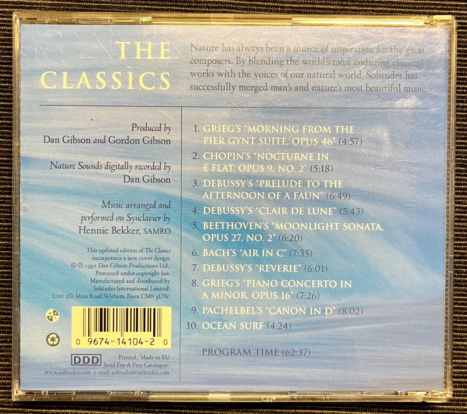 CD: Dan Gibson - Solitudes - The Classics – Usato da Eschenz venduto da car_vq6c 2