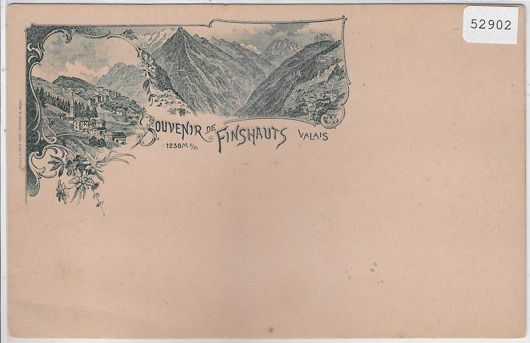 Cartoline postali: Souvenir de Finhauts  - Vorläufer-Litho – Usato da Ettingen venduto da Kartenplanet