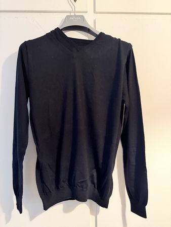 Maglione uomo blu scuro Daniele Alessandrini 100% Merinos L