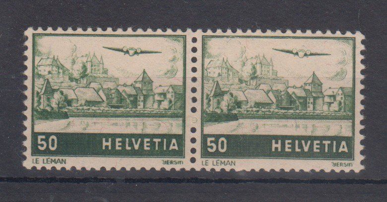 Tutti i francobolli: Variété Poste aérienne 29 double moletage neuf** 260.-- – Usato da Boécourt venduto da Denteles66