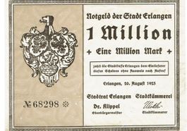 Erlangen 1 Mil.Mark 20.08.1923 VZ+-VZ++