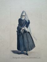 Bourgeoise allant à un enterrement Huber koloriert