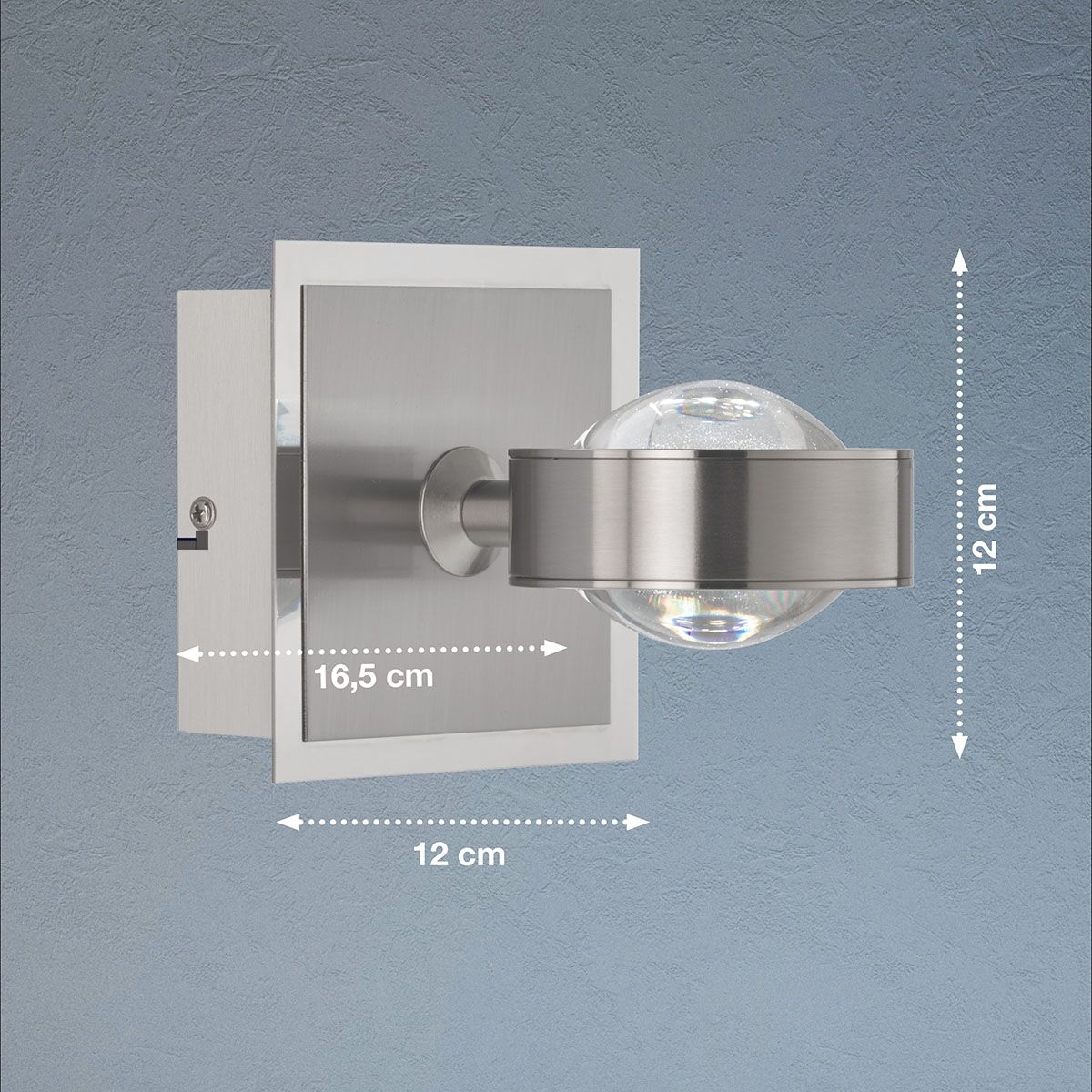 Lampade: LED Wandleuchte, Dimmer, 12 cm x 12 cm – Nuovo (secondo la descrizione) da Kreuzlingen venduto da Smart-Light 1