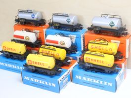 Märklin 10 x Kesselwagen/Tankwagen Set H0 - schöne Modelle