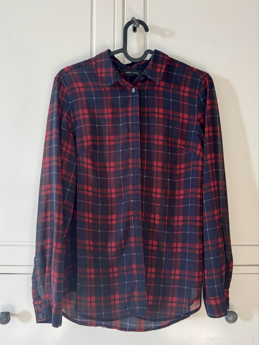 New Look Camicette: New Look Shirt - Red/Navy Check – Usato da Bülach venduto da dan_7scp