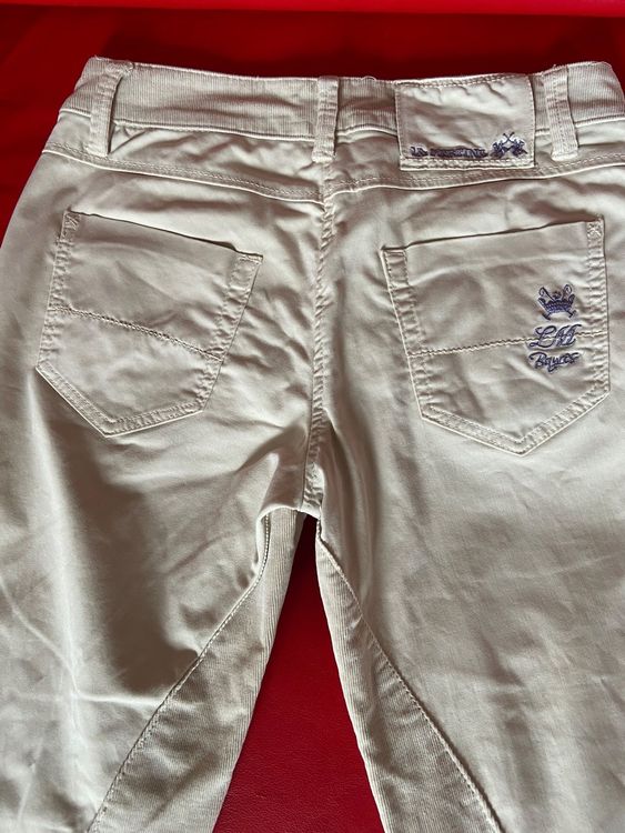 ITA 46, Beige: Pantalon d'équitation femme en coton extensible modèle Gioia