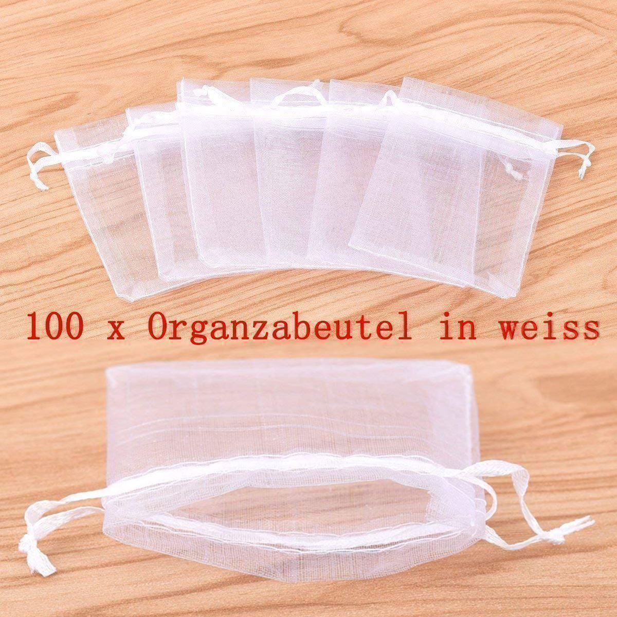 Stoffe: 100x Organzasäckchen 7x9cm Schmuckbeutel – Neu (gemäss Beschreibung) aus Thun von Newnewshop 1