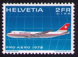 1972_F47_SWISSAIR Jumbo-Jet_PRO AERO 2Fr.+1Fr. Zuschlag ! **