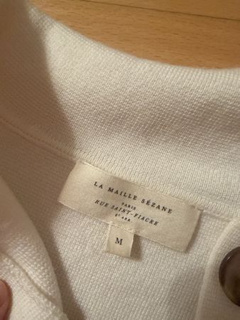 LA MAILLE SEZANE Strickjacke weiss Grösse M neuwertig