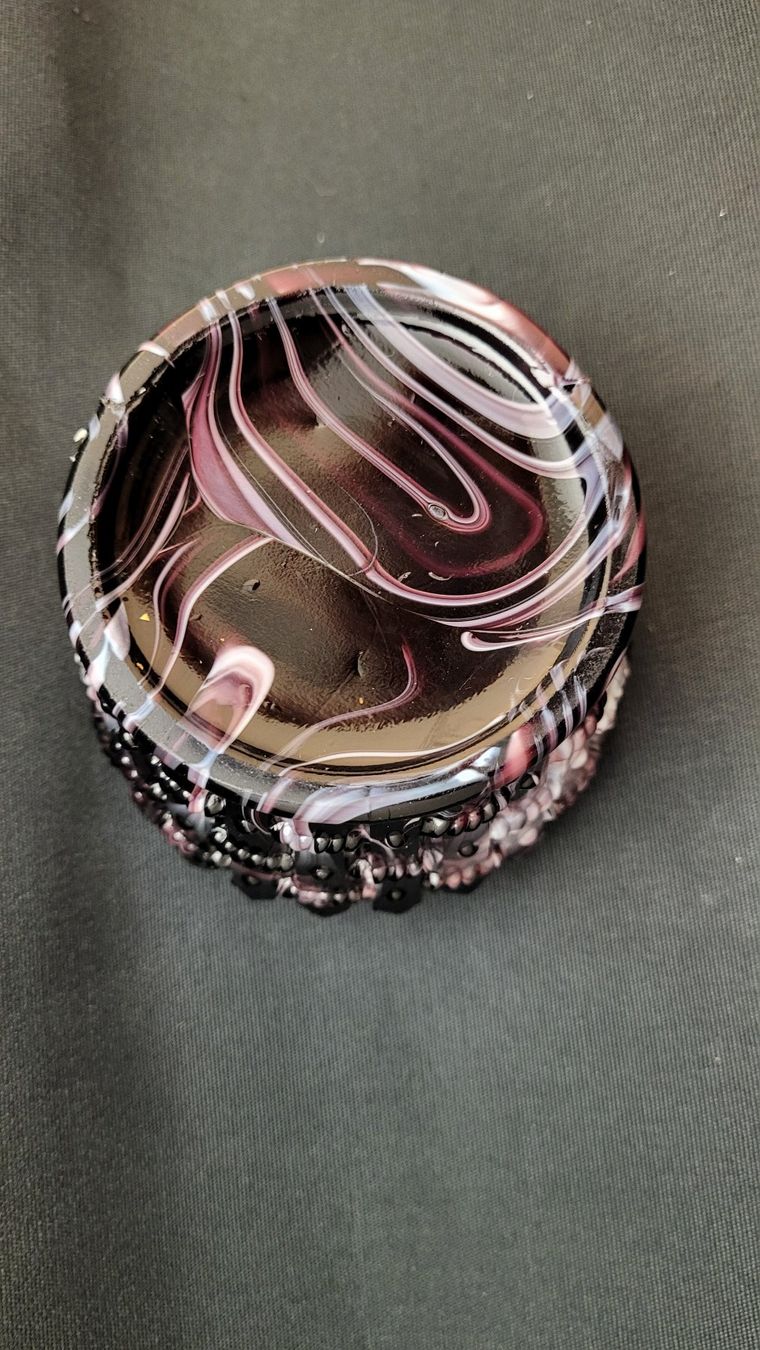 Figuren: Slagglas-Topf AMETHYST-GLAS – Gebraucht aus Basel von spinne02 7