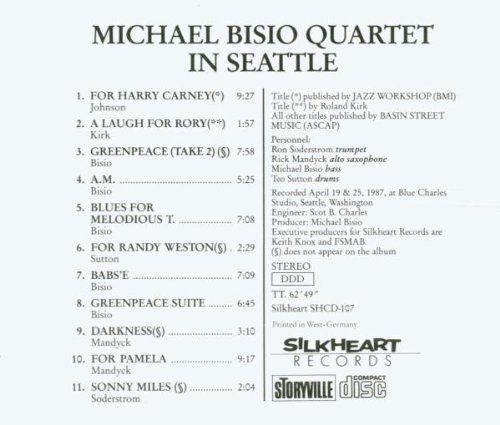 CD: Michael Bisio, Ron Soderstrom, Rick Mandyck, Teo Sutton – Usato da Unterbäch venduto da gond 1