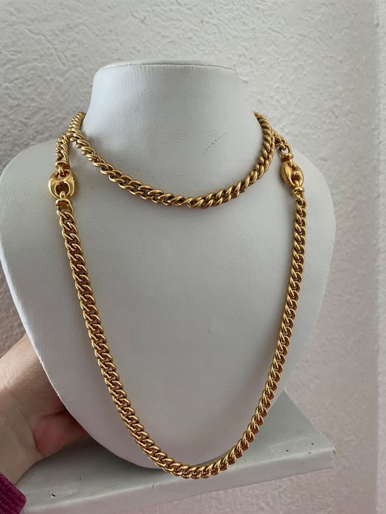 Collier Maille Art Nouveau 1930 – Plaqué Or 18k 750/1000 – Verre Murano