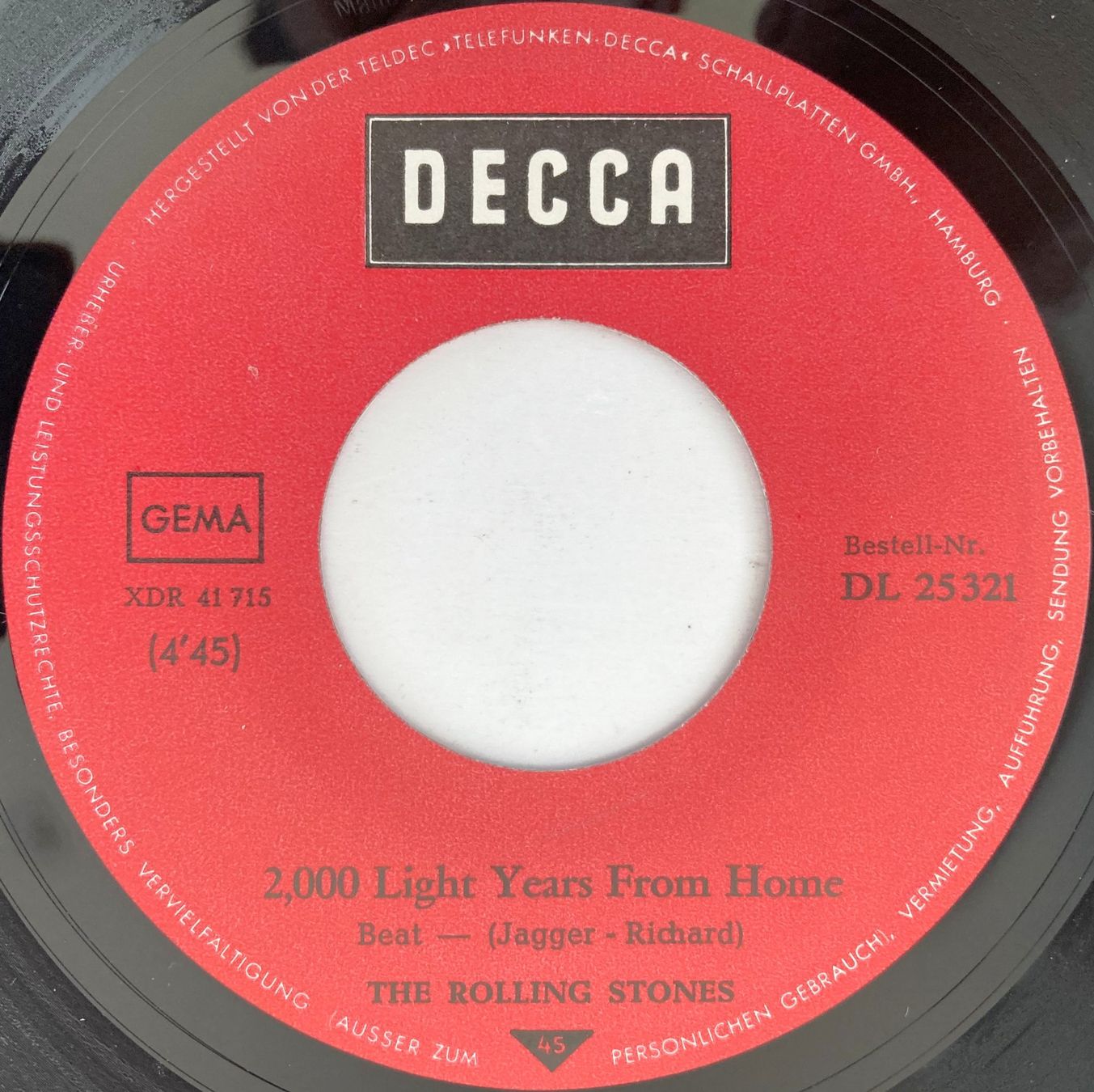 Dischi in vinile: ROLLING STONES - 2,000 LIGHT YEARS FROM HOME – Usato da Bottens venduto da hotter-than-hell 2