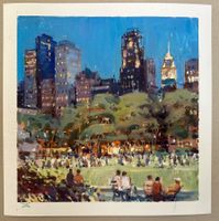Central Park New York Handgemaltes Ölbild ORIGINAL, signiert