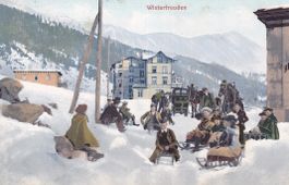 Adelboden   BE   -   Schlitteln im Winter  1 9 0 9
