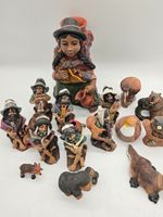 Lot de figurines en céramique CASALS – personnages & animaux