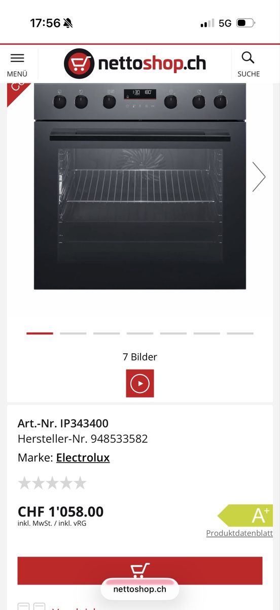 Electrolux Fours: Backofen electrolux – Neuf avec emballage d'origine à Andwil TG par sirknollte