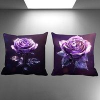 🌹Kristall-Rosen Kissenbezüge – Glam Style 💜✨